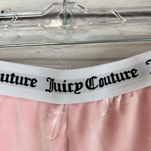 Juicy Couture Women's Pink Velour Sleep Shorts XL Graphic Print - Picture 5 of 8
